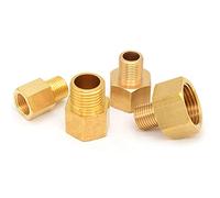 MGAYTYOAG 1/8 cita; 1/4 cita; 3/8 cita; 1/2 cita; conectores de tubo de latón de rosca macho a hembra, adaptador de acoplador de latón, 1 pieza (M1 a F2)