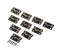 MGAYTYOAG 10 bisagras de bronce antiguo dorado para muebles, gabinete, cajón, puerta, bisagras decorativas para joyero con tornillos, bisagras de 24 x 16 mm (color: bronce)