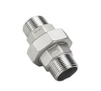MGAYTYOAG Unión de alambre externa de acero inoxidable 201, unión de dientes interna y externa, rosca interna y externa, junta de tornillo sin aceite, 4/6 minutos, 1 pulgada (G1/2)