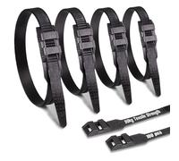 Mgctolbox 9 * 260mm Doble Cerradura Bridas Plastico Grandes Negro, 100 Piezas Abrazaderas Plastico Resistente a Temperatura 90 kg de Resistencia a la Tracción Para Uso en Interiores y Exteriores