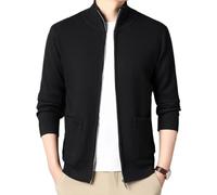MGDIFYXAA Cárdigan De Punto para Hombre - Suéter De Punto De Lana De Invierno para Hombre, Chaqueta De Punto Informal, Ropa Masculina, Jersey De Invierno, Tops para Hombre, Negro, 3XL