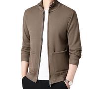 MGDIFYXAA Cárdigan De Punto para Hombre - Suéter De Punto De Lana De Invierno para Hombre, Chaqueta De Punto Informal, Ropa Masculina, Jersey De Invierno, Tops para Hombre, Marrón M