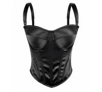 MGDIFYXAA Corsé Bustier para Mujer Top Sexy sin Mangas Ajustado Faja Moldeadora Chaleco Espalda Descubierta Camiseta de Tirantes Verano negro M