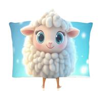 MGDIFYXAA Dibujos Animados Manta con Capucha Suave y Acogedora,Oveja Linda Frazada Cama TV Manta con Capucha De Acogida Mantas Decorativas Suaves Y Cómodas 130 × 100 cm