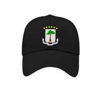 MGDIFYXAA Gorra de béisbol Unisex - Gorra Transpirable con Visera y Bandera de Guinea Ecuatorial, Ajustable y Ligera, Ideal para Deportes al Aire Libre en la Playa. Color Negro.