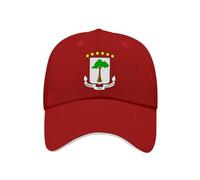 MGDIFYXAA Gorra de béisbol Unisex - Protección Transpirable, Bandera de Guinea Ecuatorial, Gorra con Visera, Ajustable, Ligera, para Deportes al Aire Libre en la Playa, Color Rojo.