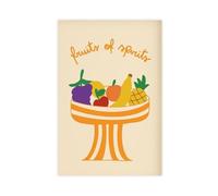 MGDUJGH Fruta del Espíritu Cristianismo versículos de la Biblia Fe Frutas Coloridas Citas Espirituales Lienzo Moderno Póster de Pared Impresiones Arte de Pared Pinturas Salón Dormitorio Decoración 24
