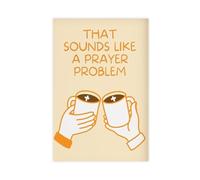 MGDUJGH Lienzo moderno con citas bíblicas con texto en inglés "Sounds Like A Prayer Question Interesante Café Cristiano Fe y Oración", impresiones artísticas para pared, pinturas para sala de estar