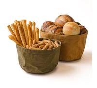 MGE - 2 Paneras - Bolsa Pan - Cesta de Celulosa para Pan - Organizador de Cajones, Armarios y Estantes - Caja de Almacenaje Multiuso - Cesta de Almacenamiento - Set de 2-20 cm