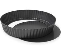 MGE - Molde Quiche Desmontable - Molde de Tarta Desmontable con Base - Molde Profundo para Quiche y Tarta - Molde para Tartaletas, Tarte Tatin, Pie Pan - Molde de Horno Rizado Desmontable 30 cm