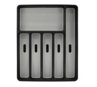 MGE - Organizador Cajones Antideslizante - Organizador de Cubiertos - Bandeja para Cubiertos - Separadores de Cajones - Cuberteros Cajon Cocina - Cubertero - Organizador de Cubiertos - 40 x 32 cm
