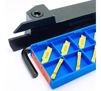 MGEHR1010 MGEHR1212 MGEHR1616 MGEHR2020 MGEHR2525 Soporte externo para herramientas de ranurado + 10 herramientas de torneado MGMN150 MGMN200 MGMN300 (MGEHR1010-1.5, sin inserto)