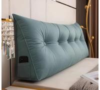 MGEMJMJ Almohada De Cabecera Almohadas De Cuña Triangulares De Refuerzo Grande para Sofá Cama Cojín De Apoyo Respaldo Reposo En Cama Almohada De Lectura Posicionamiento(Size:150x50x18cm,Color:Azul)