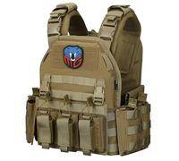 MGFLASHFORCE Chaleco táctico Molle Airsoft para hombre (Marrón Coyote)