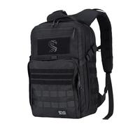 MGFLASHFORCE Molle Mochila Tactica Militar Policial Militares Hombre 30L, Compartimento De Computadora Portátil De 15.6" (Negro)