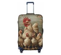 MGGAklp A Brood of Chickens - Funda protectora elástica lavable para maleta de viaje, antiarañazos, para adultos, White, M