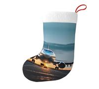MGGAklp Airplane In The Evening Light Print Christmas Stockings Candy Bags For Family Holiday Party Christmas Tree Decor