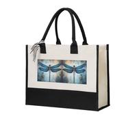 MGGAklp Art Blue Dragonfly Print - Bolsa de regalo de lona reutilizable para bodas, cumpleaños, vacaciones