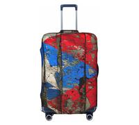 MGGAklp Funda protectora de maleta de viaje lavable y elástica con estampado de bandera de Puerto Rico para adultos, White, S