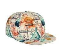 MGGAklp Gorra de béisbol con estampado de química, ajustable, para exteriores, verano, unisex, color negro