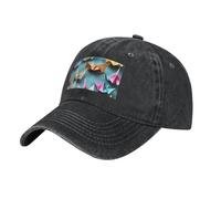 MGGAklp Origami Paper Crane Print Perfect for Sports and Outdoor Activities Gorra ajustable, unisex para adultos, Negro, Talla única