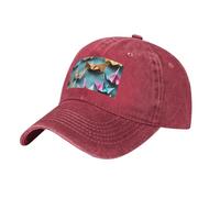 MGGAklp Origami Paper Crane Print Perfect for Sports and Outdoor Activities Gorra ajustable, unisex para adultos, rosso, Talla única