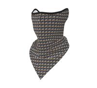 MGGAklp Polaina térmica para el cuello con estampado de erizos florales, a prueba de viento, máscara deportiva para esquí, actividades al aire libre, color negro