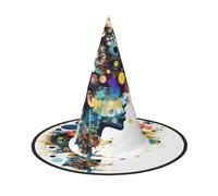 MGGAklp Sombrero de fiesta con impresión de cerebro de inteligencia artificial, Halloween, carnaval, brujas, sombreros para fiestas temáticas, decoración de vacaciones