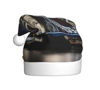 MGGAklp Sombrero de Papá Noel con estampado de puente de la torre en Londres, sombrero de Navidad para adultos, Navidad, Año Nuevo, suministros de fiesta festiva