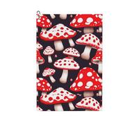 MGGAklp Toalla de golf con estampado de hongos y color rojo y blanco con clip, absorbente de agua, accesorio de golf de microfibra de secado rápido