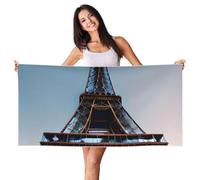 MGGAklp Toalla de playa ligera con estampado de la Torre Eiffel de París, de secado rápido, sin arena, para adultos, mujeres, viajes, natación