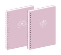 MGGAO 2 Pack Cuaderno Espiral, B5 Cuadernos Estéticos para Mujeres, Cuaderno College Ruled, 160 Páginas, Regalos de Material Escolar de Oficina