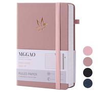 MGGAO Cuaderno de Diario Rayado, Diarios para Escribir, 320 Paginas, Cuaderno de Tapa Dura para Escribir, Papel Grueso de 100 g/m², Tamaño A5