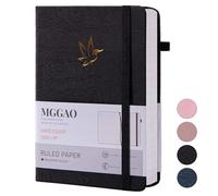 MGGAO Cuaderno de diario rayado, diarios para escribir, rayas universitarias con 320 páginas numeradas, cuaderno de tapa dura para escribir diarios, papel grueso de 100 g/m²