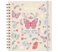 MGGAO Cuaderno de espiral con rayas, Cuaderno de espiral de tapa dura para mujeres y niñas, 19,5 x 22 cm, 96 hojas, papel grueso 100GSM, de rayas universitarias para escribir, trabajar y estudiar