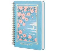 MGGAO Cuaderno Espiral para Mujeres, Cuadernos Duraderos con Tapa Dura de Cuero A5, 140 Páginas Rayadas, Cuadernos Bonitos para Material Escolar Perfecto, 15,5 x 21 cm