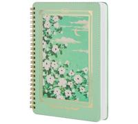MGGAO Cuaderno Espiral para Mujeres, Cuadernos Duraderos con Tapa Dura de Cuero A5, 140 Páginas Rayadas, Cuadernos Bonitos para Material Escolar Perfecto, 15,5 x 21 cm