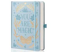 MGGAO Cuaderno para mujeres hombres, 190 páginas numeradas, cuaderno A5 con mariposas y flores para escribir, cuadernos estéticos, para tomar notas trabajo o escuela, 14.7 x 21.4 cm