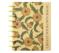 MGGAO Mariposa encuadernado en disco Diario Planificador para las mujeres y los hombres, cuadernos rayados, 200 páginas, College Ruled Diario cuaderno para la escuela Oficina