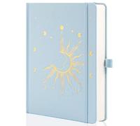MGGAO Sun & Moon Diarios para Mujeres Hombres, A5 cuadernos de tapa dura para escribir para el trabajo, viajes, escuela,318 páginas numeradas,14.7 x 21.4 cm
