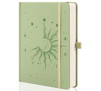 MGGAO Sun & Moon Diarios para Mujeres Hombres, A5 cuadernos de tapa dura para escribir para el trabajo, viajes, escuela,318 páginas numeradas,14.7 x 21.4 cm