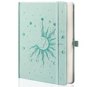 MGGAO Sun & Moon Diarios para Mujeres Hombres, A5 cuadernos de tapa dura para escribir para el trabajo, viajes, escuela,318 páginas numeradas,14.7 x 21.4 cm