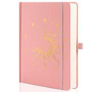 MGGAO Sun & Moon Diarios para Mujeres Hombres, A5 cuadernos de tapa dura para escribir para el trabajo, viajes, escuela,318 páginas numeradas,14.7 x 21.4 cm