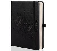 MGGAO Sun & Moon Diarios para Mujeres Hombres, A5 cuadernos de tapa dura para escribir para el trabajo, viajes, escuela,318 páginas numeradas,14.7 x 21.4 cm