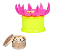 MGGi Baozi grande de 2.35 pulgadas, moldes de bola de masa de plástico Baozi, molde para hacer bollos de bricolaje pastel de pastelería al vapor, moldes de bollo de bao, fabricación de prensa de bollo de carne, para baozi chino, bollo al vapor, amarillo