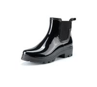 MGGMOKAY Botas de Agua Mujer de Goma para Mujer Bota de Agua Zapatos Impermeables Lluvia Wellington Zapatos De Jardin Botines,Negro,37