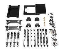 MGHGFYTAS Accesorios Coches RC Compatible con MN para MN168 para MN78 1/12 Piezas De Coche RC Piezas De Mejora De Metal Accesorios Varilla Amortiguador Kit De Vulnerabilidad(Black)