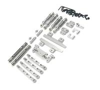 MGHGFYTAS Accesorios Coches RC Compatible con MN para MN82 LC79 RC Coche Piezas Upgrade Eje Transmisión Delantero Trasero Varilla Amortiguador Metal Kit(Silver)