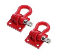 MGHGFYTAS Accesorios Coches RC Compatible con SCX10 D90 1/10 RC Crawler, Piezas De Actualización De Metal para Escalada, Gancho De Enganche De Remolque, Grillete De Cabrestante, 2 Piezas(Red)