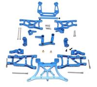 MGHGFYTAS Accesorios Coches RC Compatible con Traxxas para Slash 2WD para VXL 1/10 RC Repuestos para Coche Accesorios Brazo De Suspensión Metálico Torre De Amortiguación Bloque De Dirección(Blue)